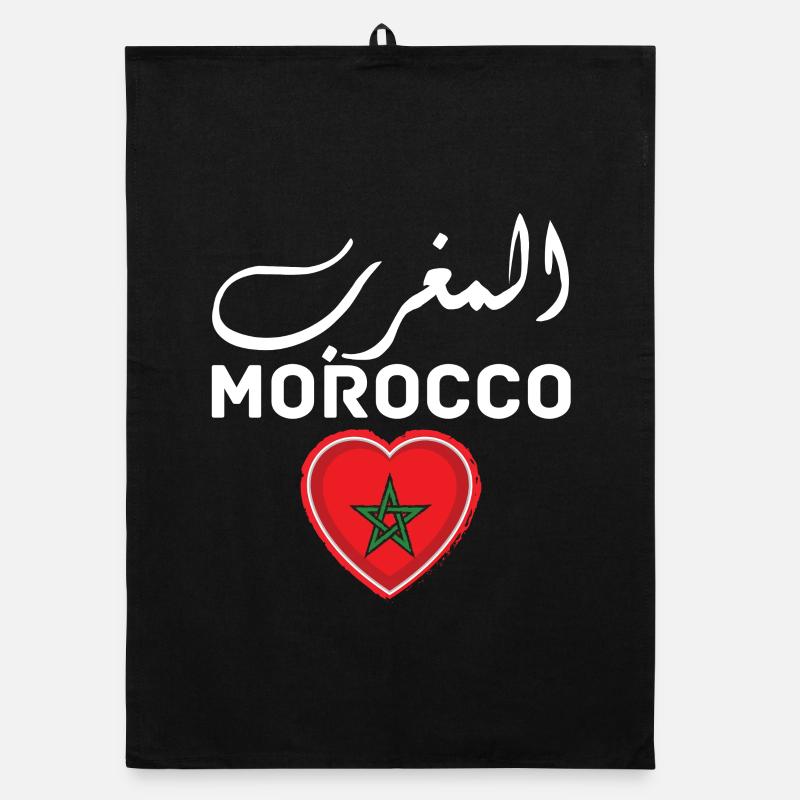 Morocco Graphic Funny Morocco Nation Flag Morocco Torchon bio