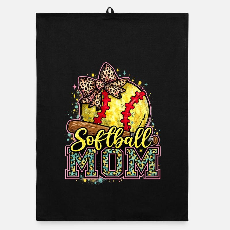 Softball Mom: Trendy Mom Softball Gift Organic dish towel