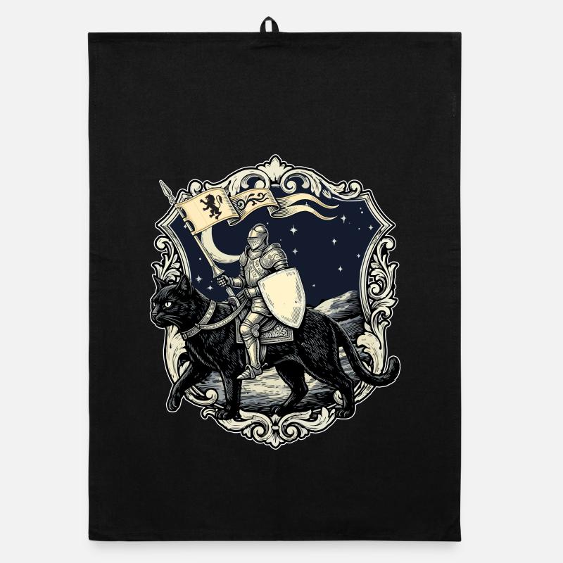 Renaissance du Chevalier Médiéval Chat de la Foire Rénaisque Torchon bio