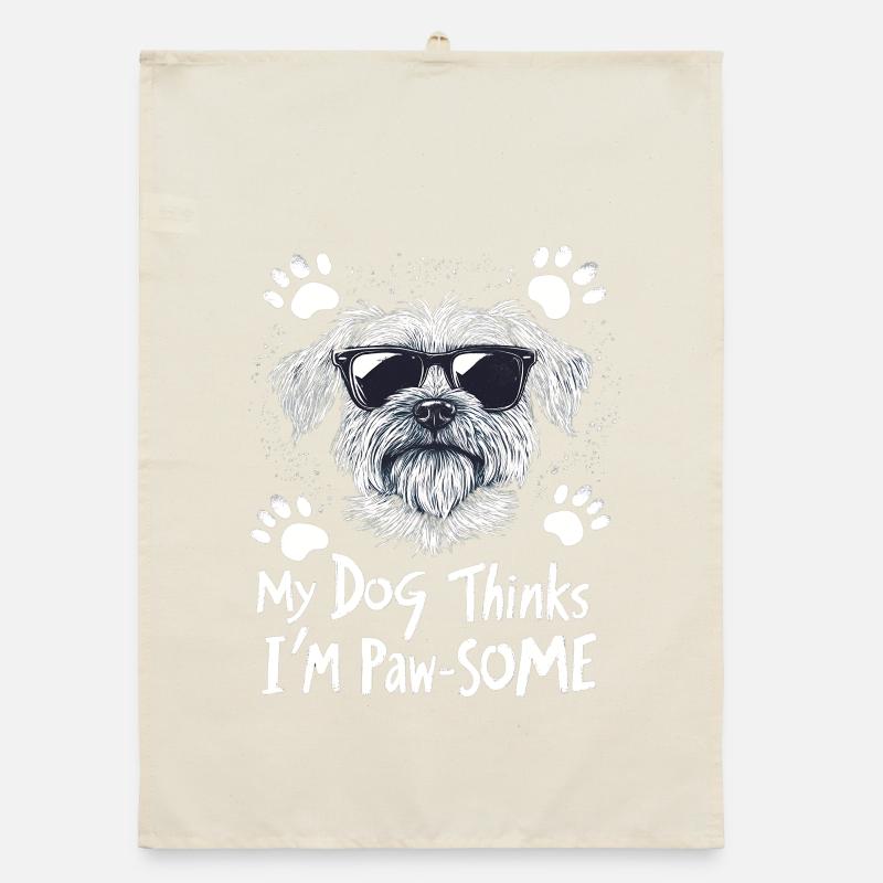 Pawsome Dog Owner Organic dish towel