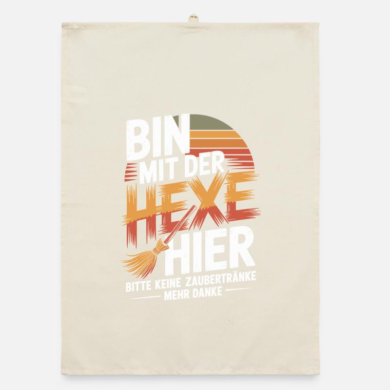  Bin Mit Der Hexe Hier Bitte Keine Zaubertränke Organic Geschirrtuch