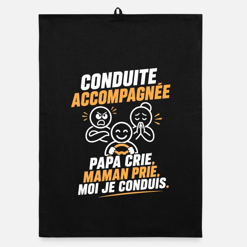 Conduite Accompagnée: Cri et Prière Torchon bio