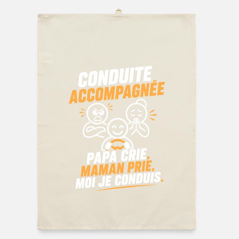 Conduite Accompagnée: Cri et Prière Torchon bio