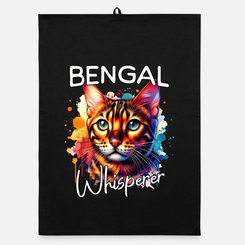 Bengalkatze Flüsterer Organic Geschirrtuch