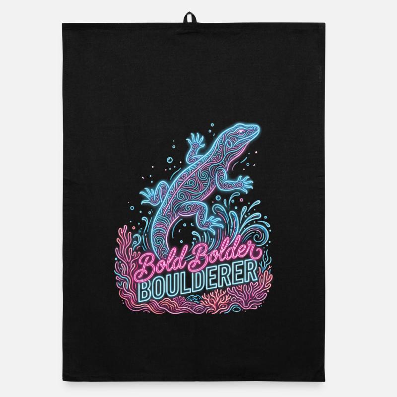 Bouldering Bold Bolder Boulderer Organic dish towel