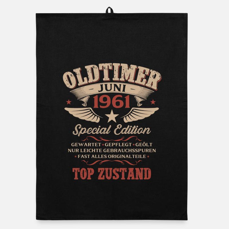 65. Geburtstag Geschenk Mann Oldtimer Juni 1961 Organic Geschirrtuch