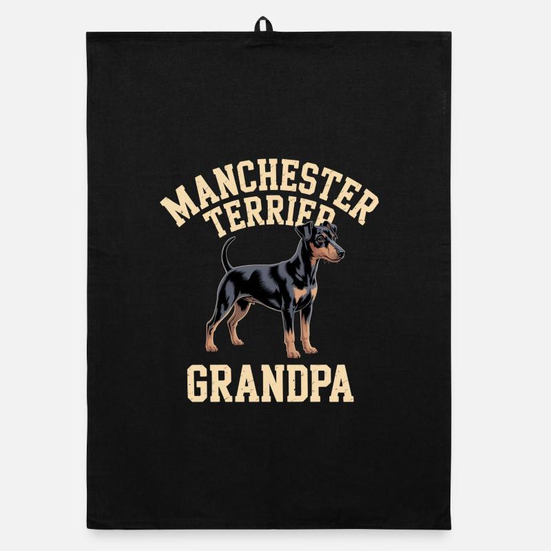 Manchester Terrier Opa Geschenk Organic Geschirrtuch