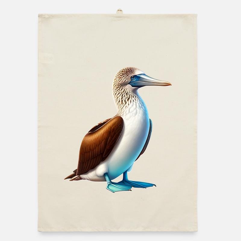 blue-footed booby Organic dish towel