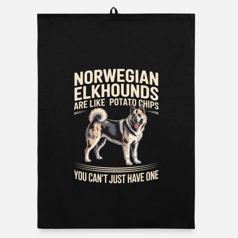 Norwegian Elkhound Norwegian Elkhound Gift Organic dish towel