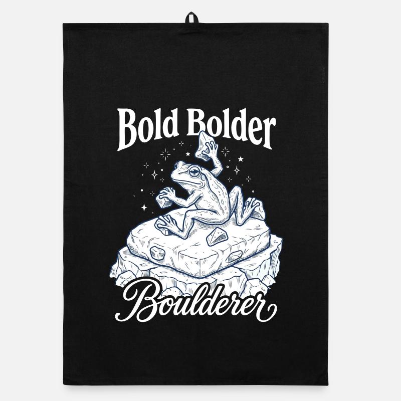 Bouldern Bold Bolder Boulderer Organic Geschirrtuch