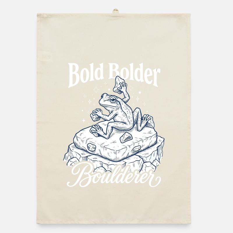 Bouldern Bold Bolder Boulderer Organic Geschirrtuch