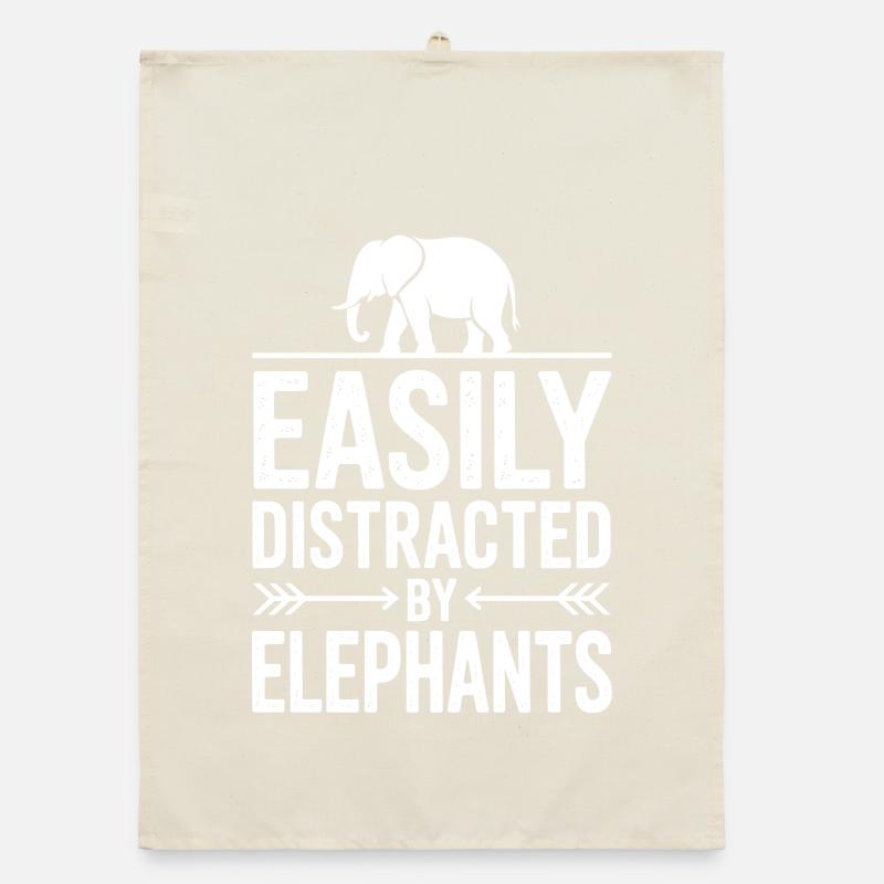 Elefant Sprüche Elefanten Lustige Elefant Geschenk Organic Geschirrtuch