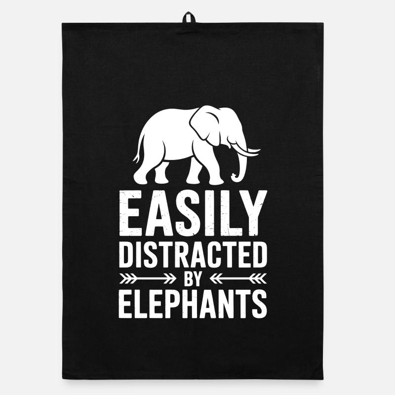 Expressions d’éléphant Éléphant Drôle d’éléphant Torchon bio