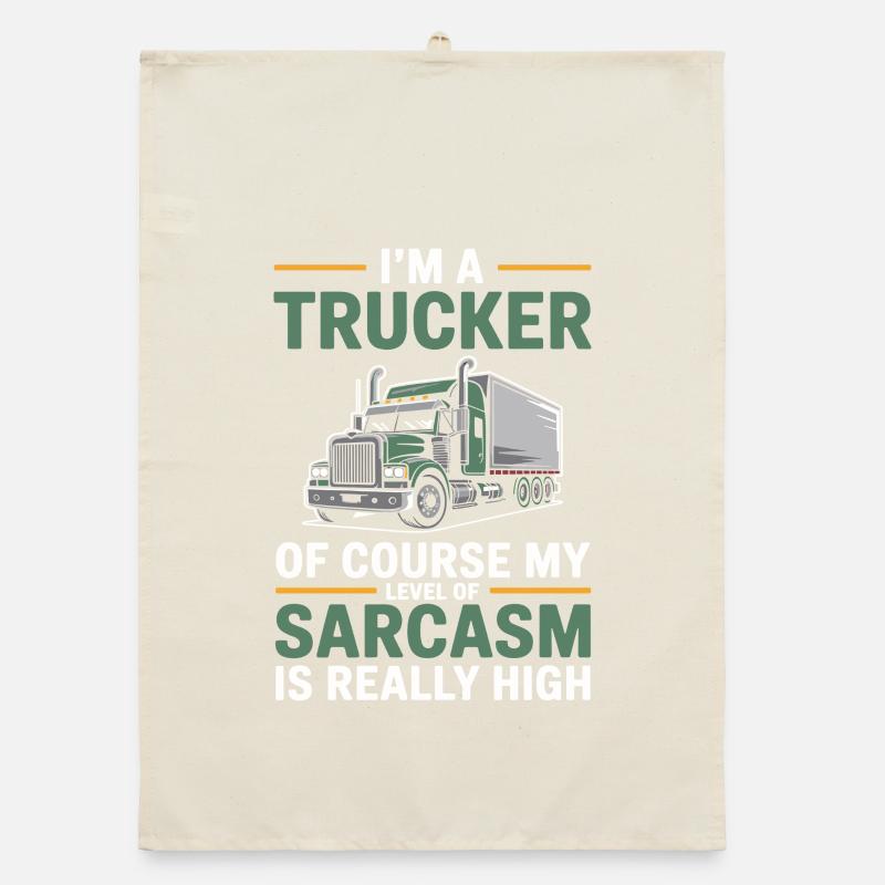 Trucker Sarkasmus Fernfahrer Geschenk Organic Geschirrtuch