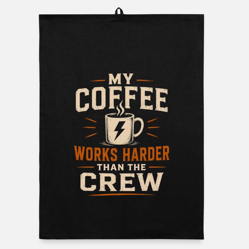Lineman Humor Strom Kabel Kaffee Organic Geschirrtuch