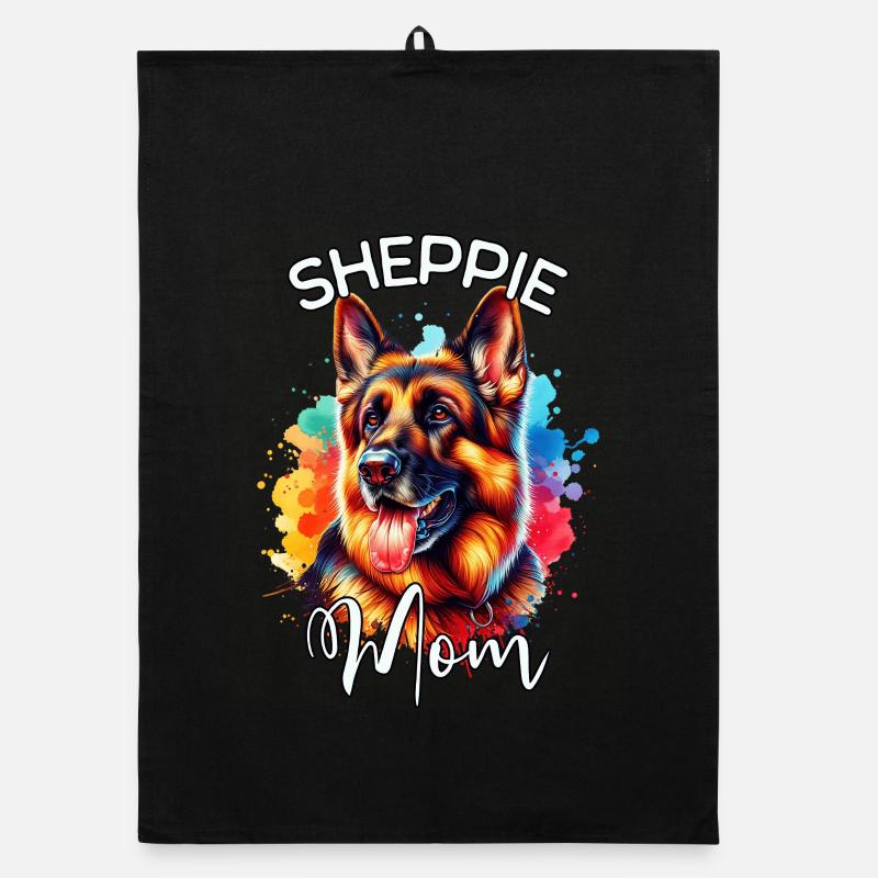 German Shepherd Mama Organic dish towel