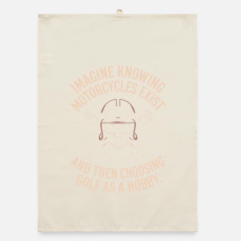 Motorcycles Exist Chopper Motorcycle Rider Biker Organic dish towel