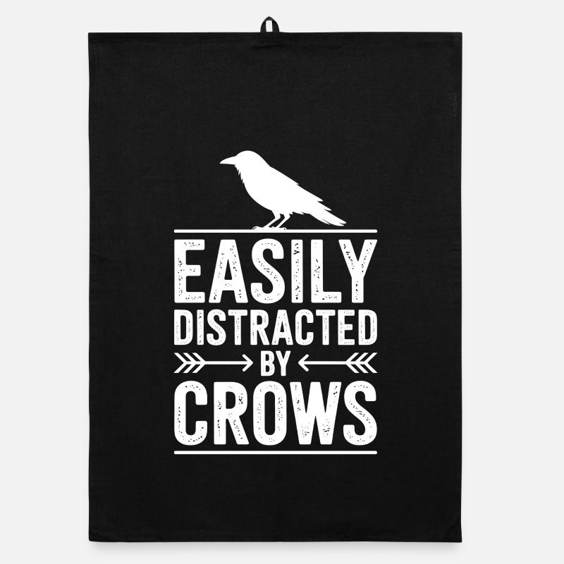 Paroles de corbeau Corbeaux Cadeau drôle de corbeau Torchon bio