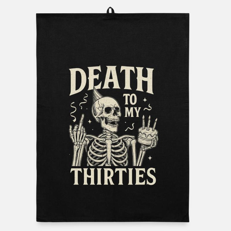 Funny 40th Birthday Organic dish towel
