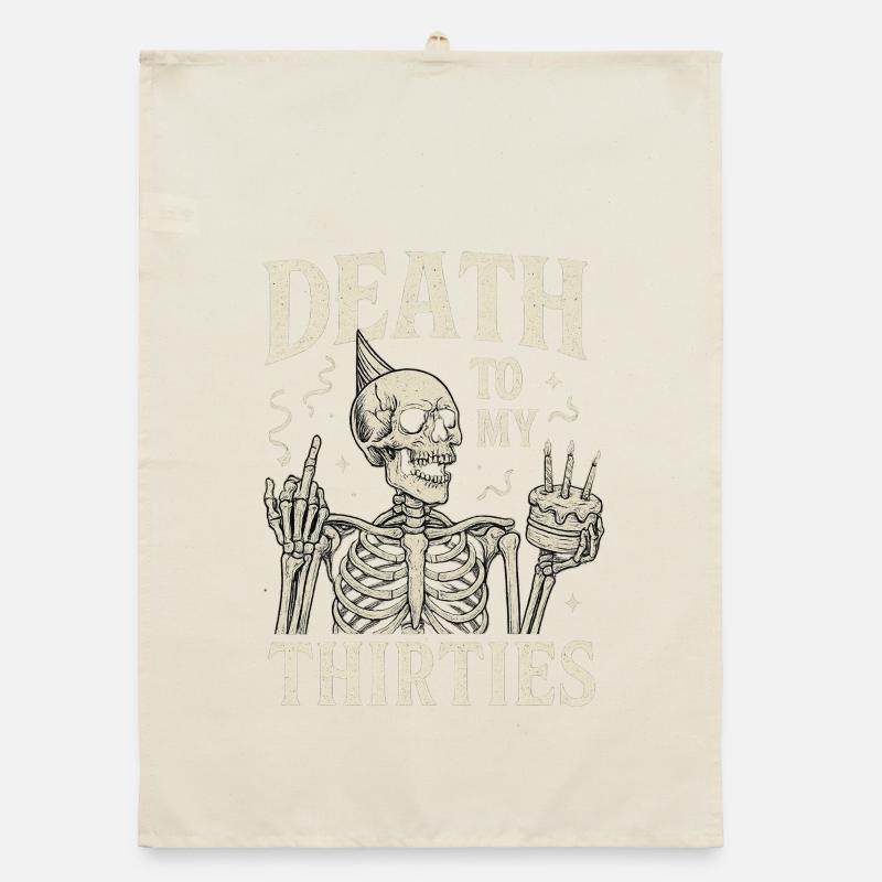 Funny 40th Birthday Organic dish towel