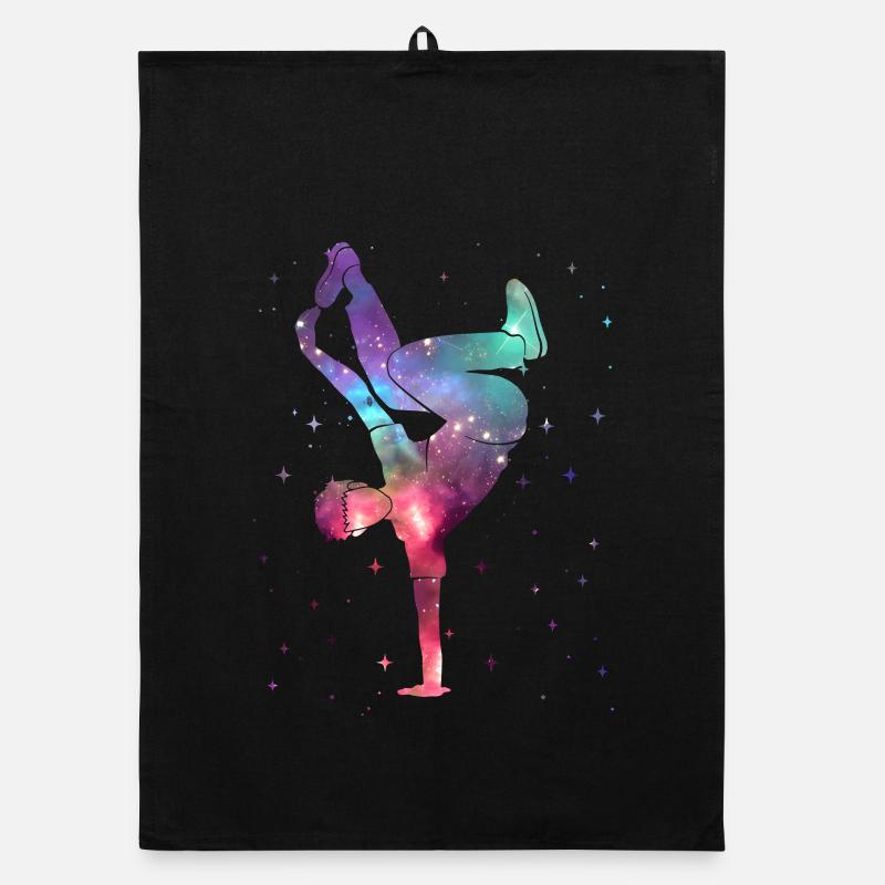 Breakdancing Breakdancer Weltraum Breakdance Organic Geschirrtuch