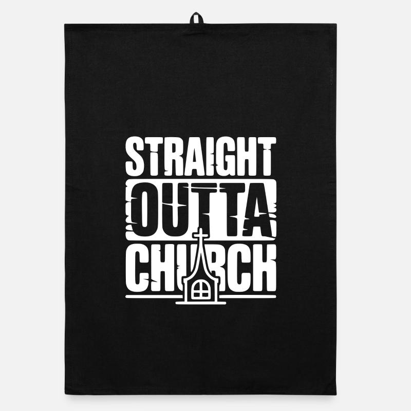Straight Outta Kirche Organic Geschirrtuch