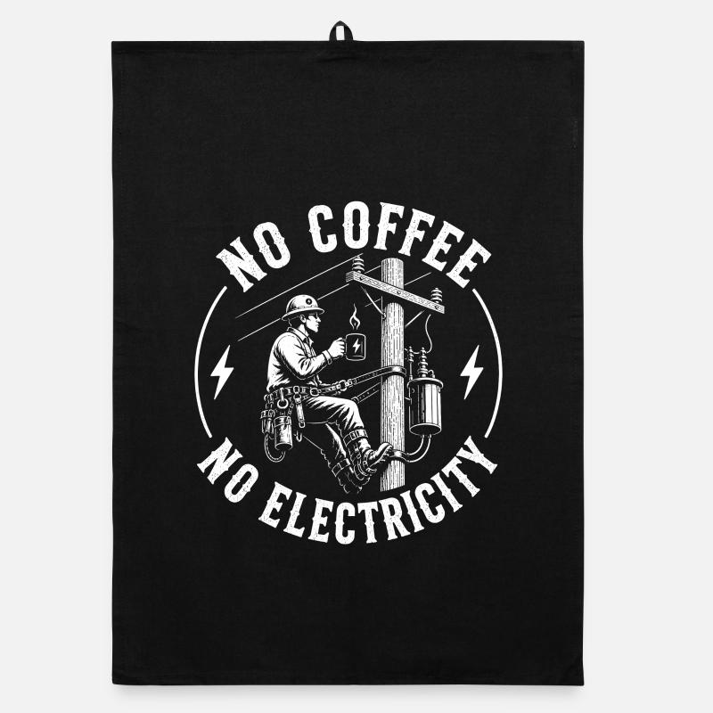 No power supply without coffee Organic dish towel