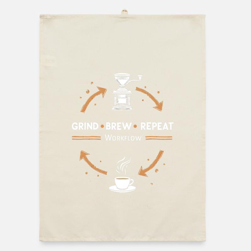 Grind Brew Repeat Espresso Ritual Organic dish towel