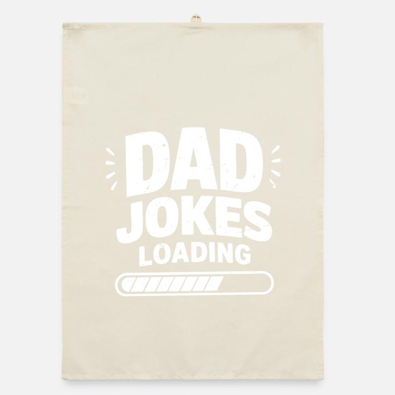 dad jokes loading Organic Geschirrtuch