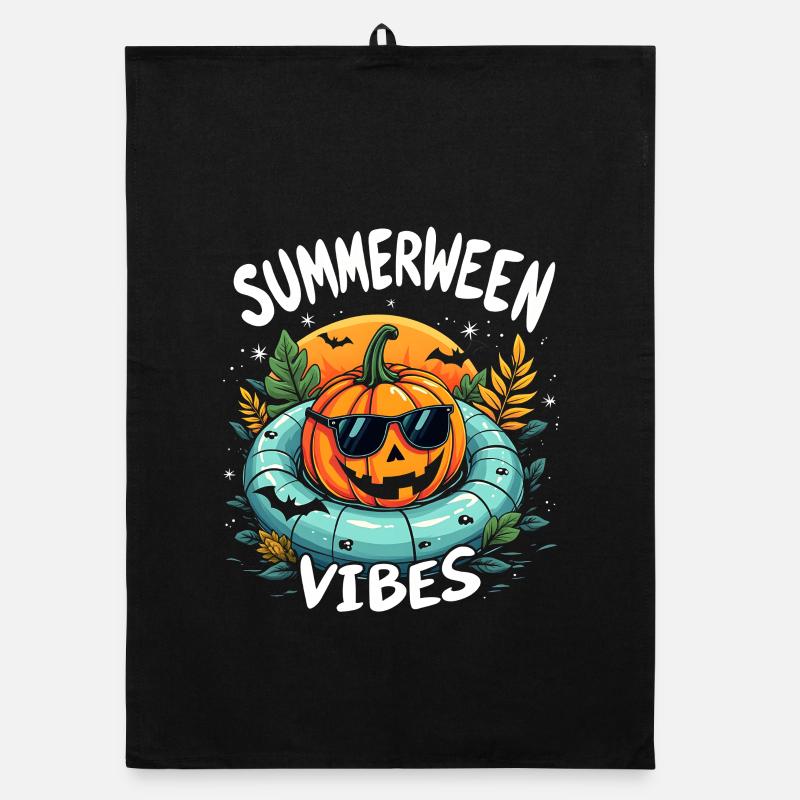 Summerween Vibes Halloween Organic Geschirrtuch