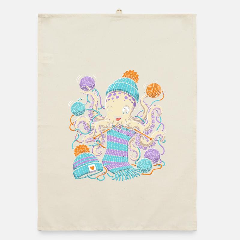 Smart Octopus Knitting Magic Organic dish towel