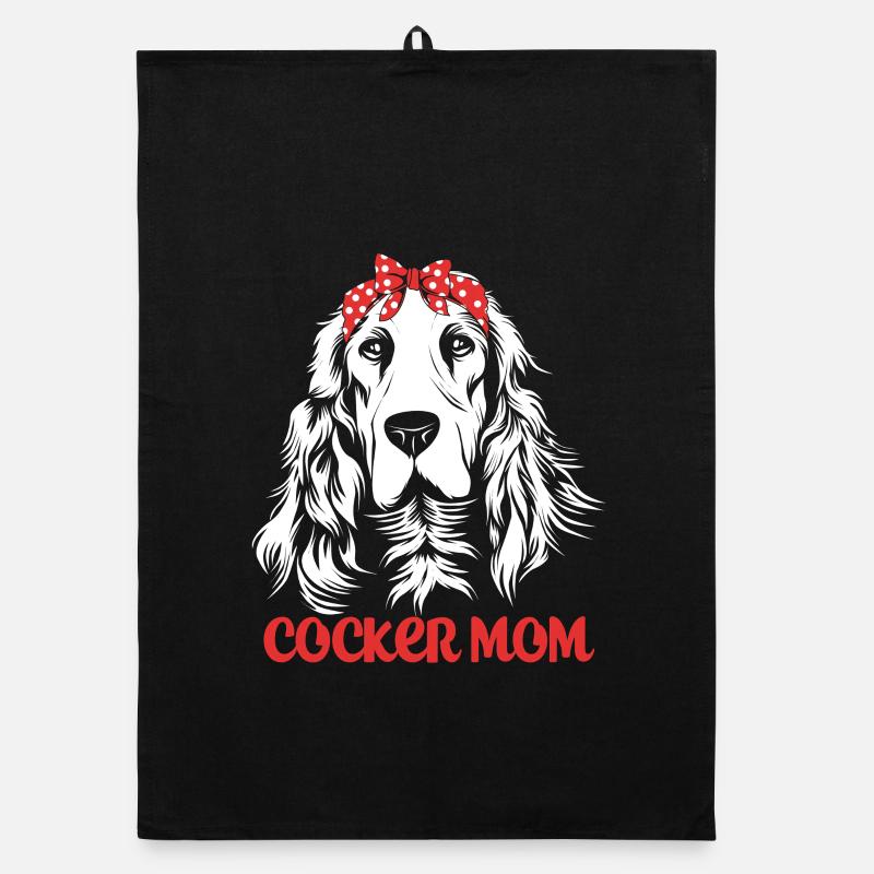 Maman Cocker Spaniel Maman de chien Torchon bio
