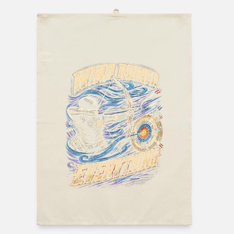 Archery Archer Wind Ruined Everything Organic dish towel
