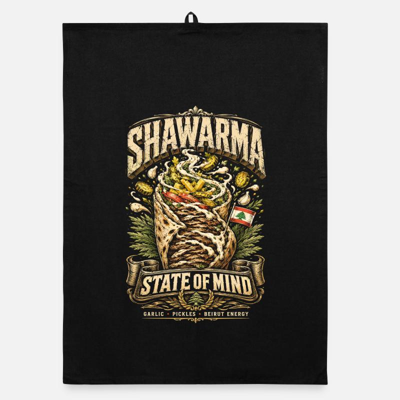 Libanon Libanese Shawarma State Of Mind Organic Geschirrtuch