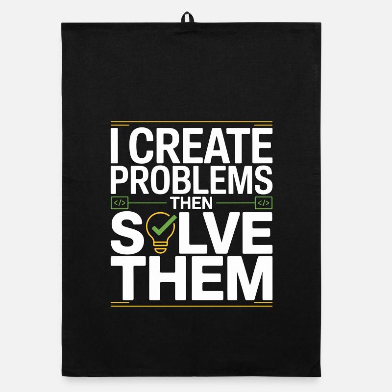 Game Developer I Create Problems Then Game Coder Organic dish towel