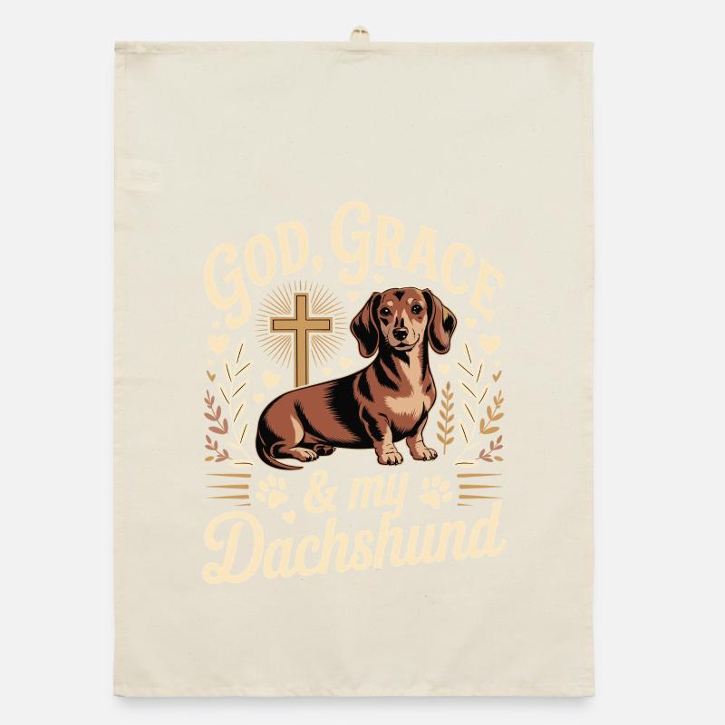 God Grace Dackel Organic Geschirrtuch