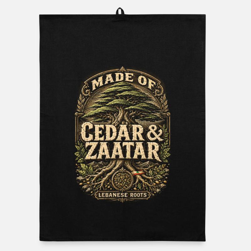 Libanon Libanese Cedar & Zaatar Organic Geschirrtuch