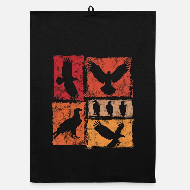 Eagle Retro Animal Print Torchon bio
