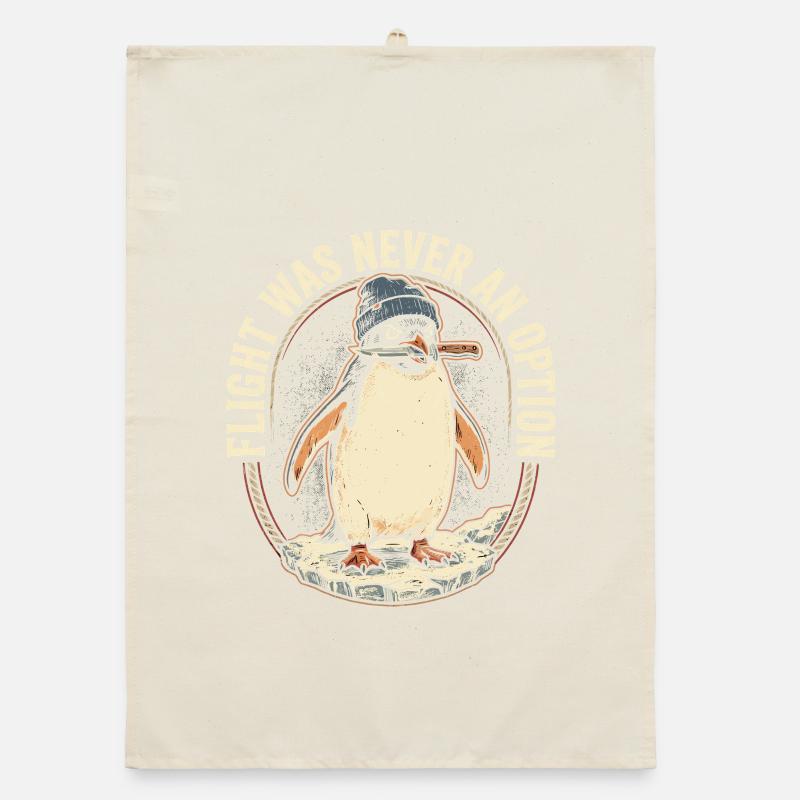 Penguin mit Messer – Eiswitz Organic Geschirrtuch