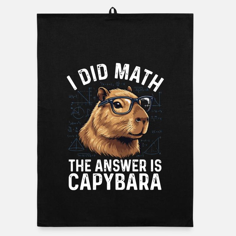 I Did Math Answer Is Capybara Lustig Spruch Organic Geschirrtuch