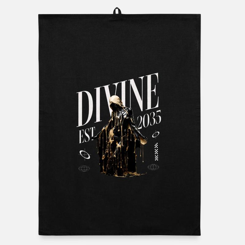 Avenir Divin 2035 – Cape d’Or - Torchon bio - noir