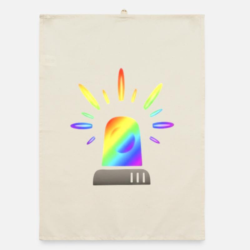 Rainbow Siren Warning Light Organic dish towel