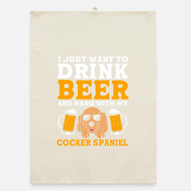 Cocker Spaniel Dad Organic dish towel