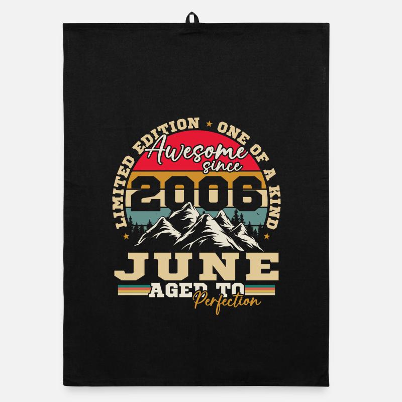 Juni 2006 Vintage-Retro-Geburtstagsgeschenk Organic Geschirrtuch