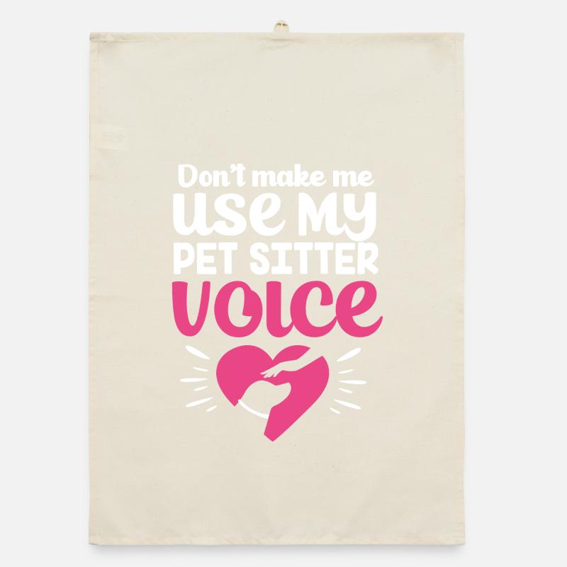 Pet Sitter Pets Babysitter Organic dish towel