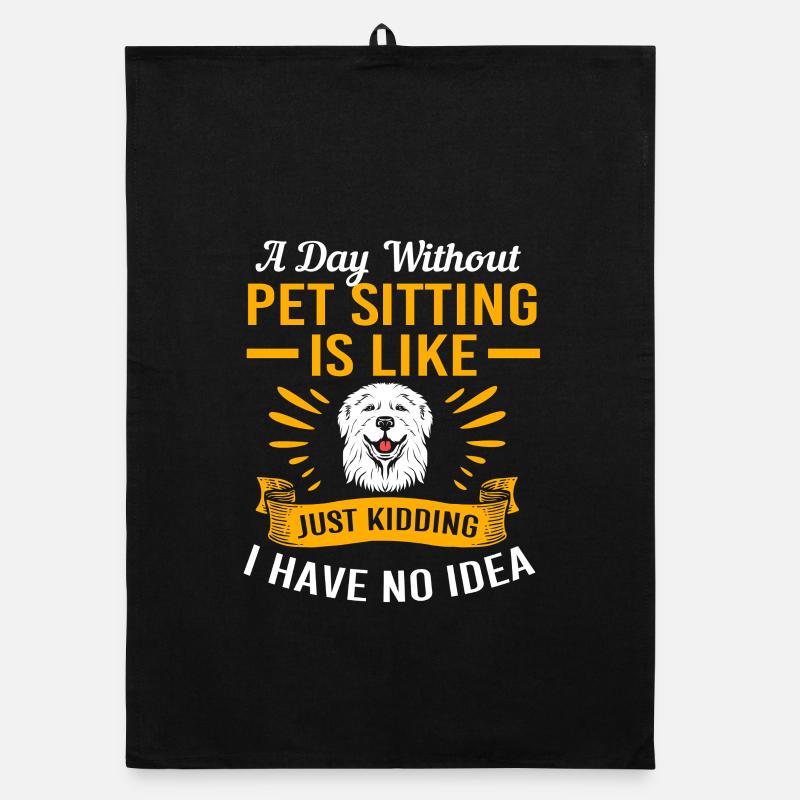 Pet Sitter Pets Babysitter Organic dish towel
