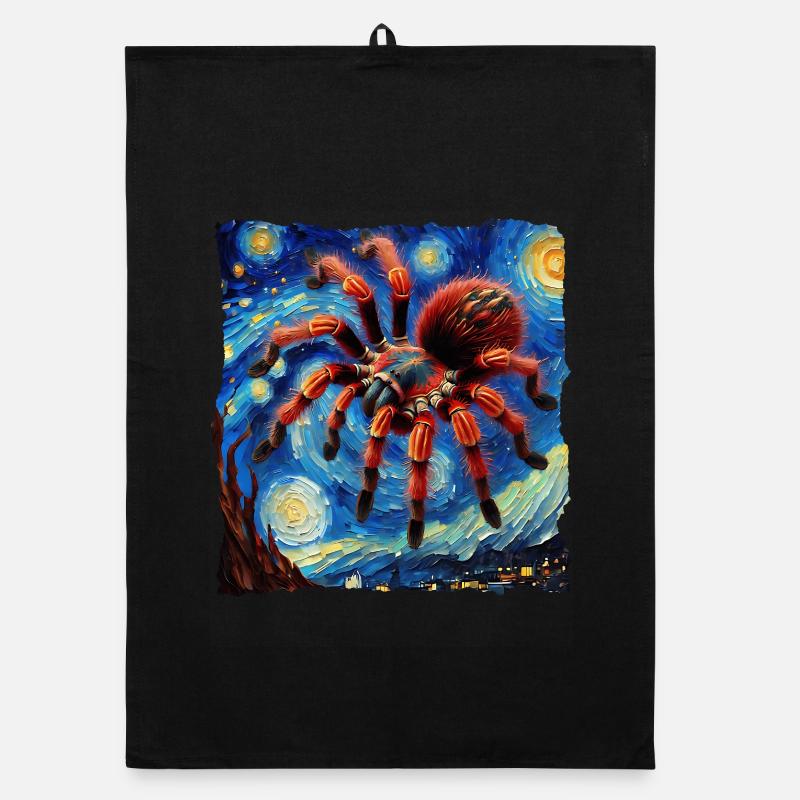 Redknee Tarantula Starry Night Organic dish towel