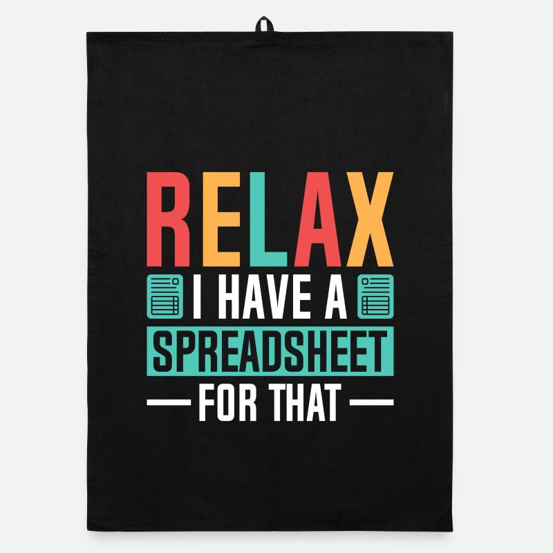 Relax: Spreadsheet Fun Organic dish towel
