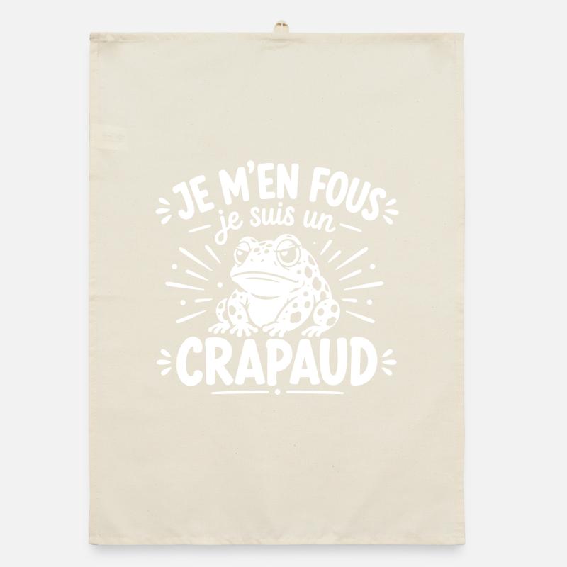 Crapaud Décomplexé: Je m'en fous Torchon bio