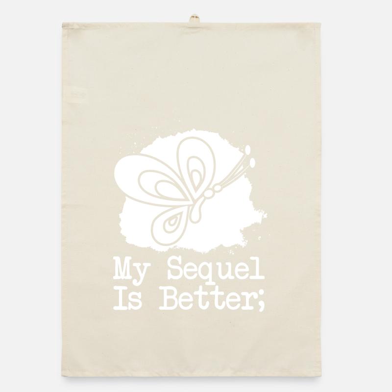 Semi Colon My Sequel Is Better Semicolon Organic dish towel
